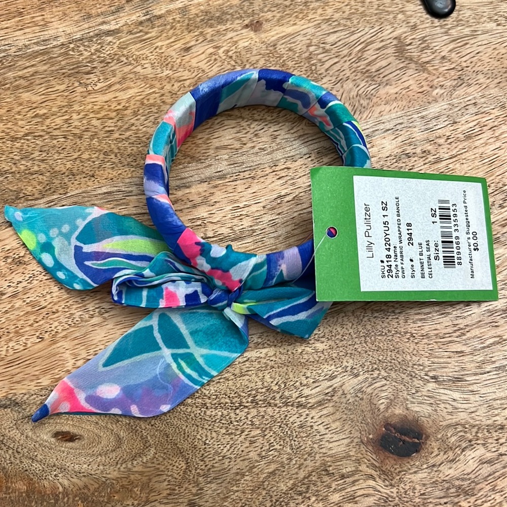 Lilly Pulitzer fabric wrapped bracelet